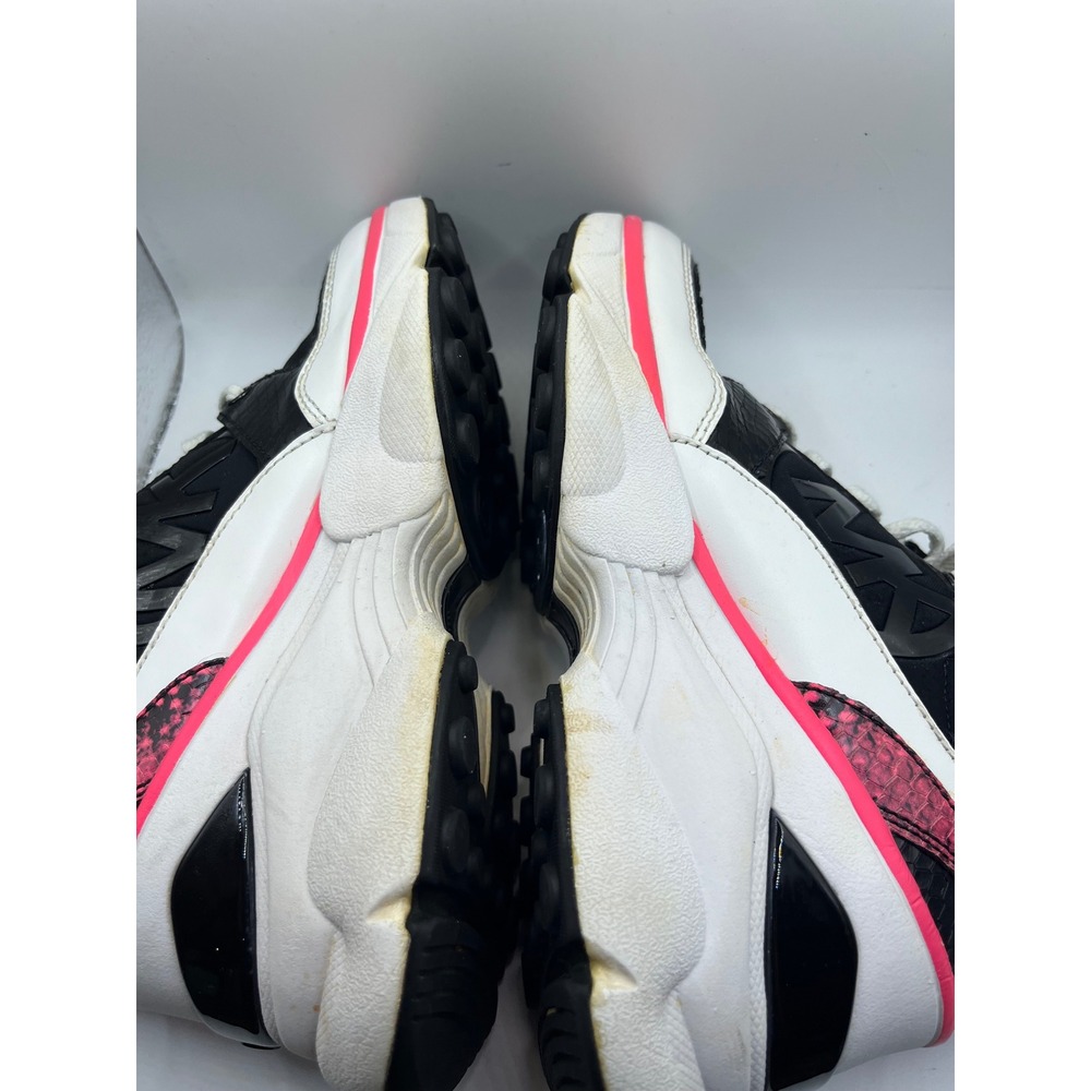 Michael Kors Women's Black‎ Pink Snake Trim Sneakers Athletic Shoes Size 6 - Picture 6 of 8